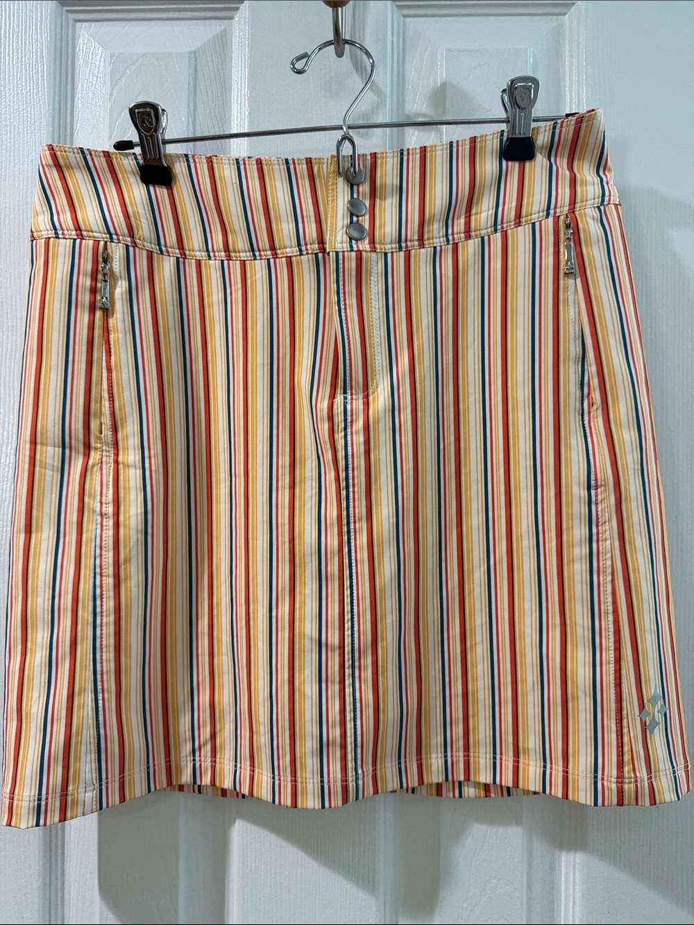 ALL by Jofit Striped Athletic Skort - Yellow, Red & Blue